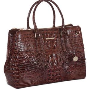 Brahmin female leather satchel bag